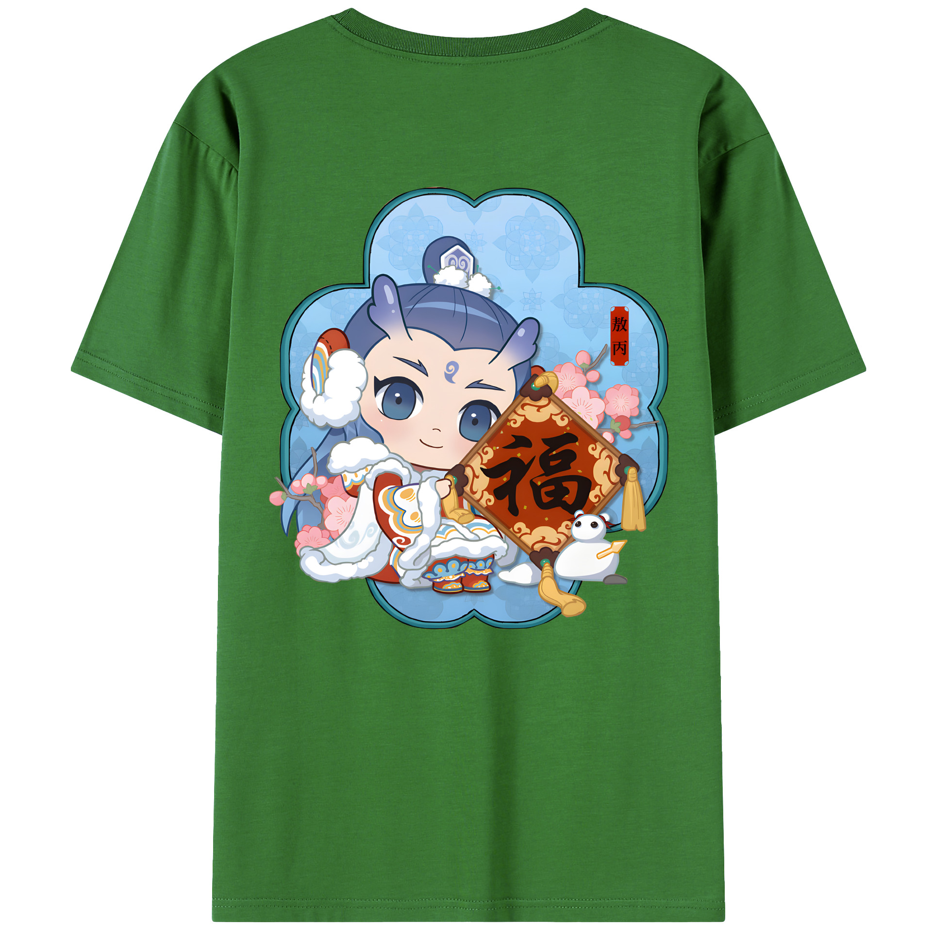 （画像用） Ne Zha 2 ナタ 魔童の大暴れ レディース半袖Tシャツ(バックプリント)